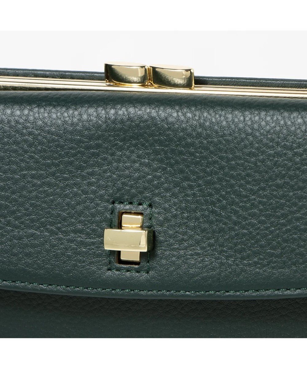 UNBILLION perche カラーコンビレザーかぶせ外がま口長財布 