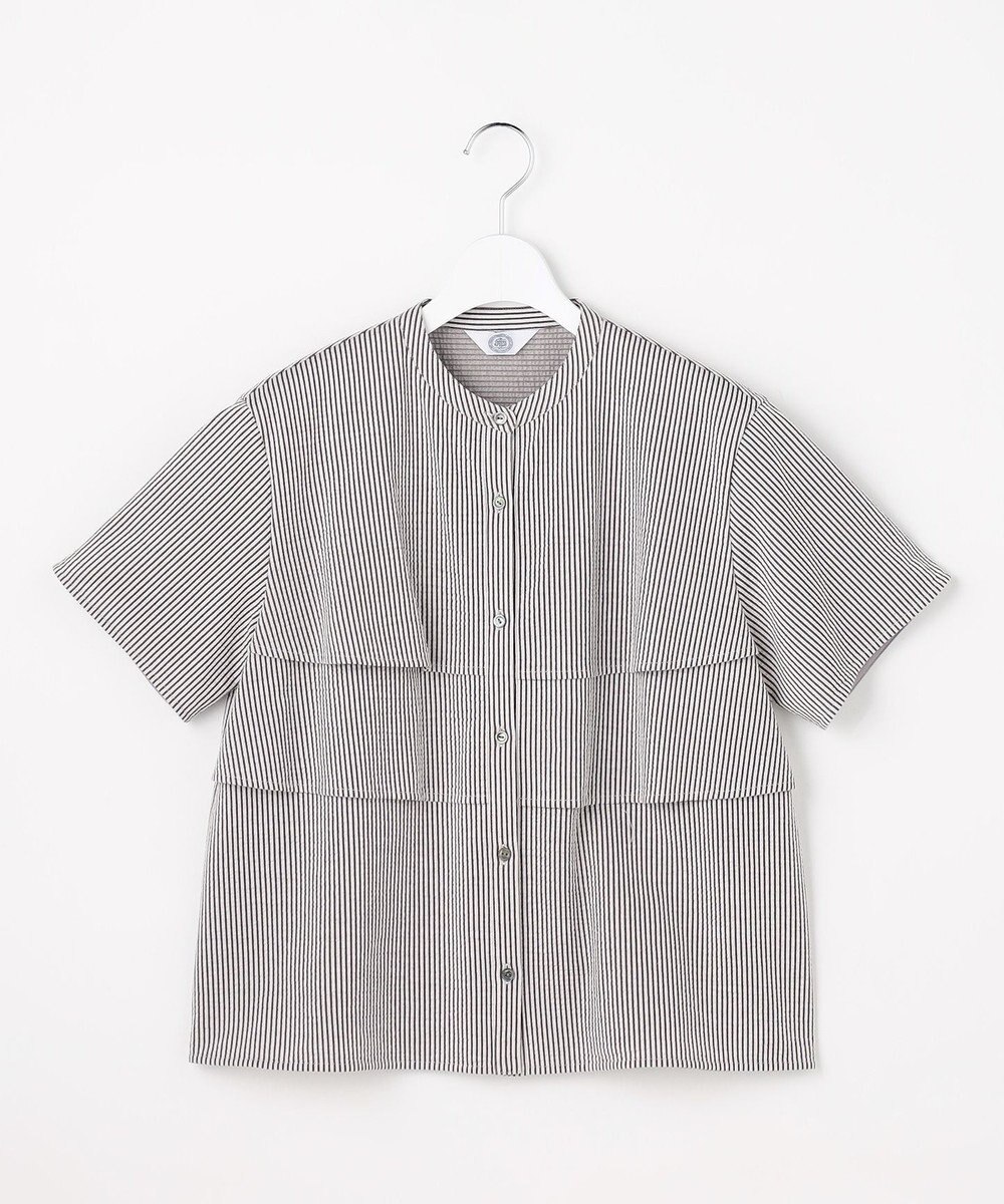 J.PRESS LADIES 【一枚で着映え】サッカージャージー バンドカラー カットソー 