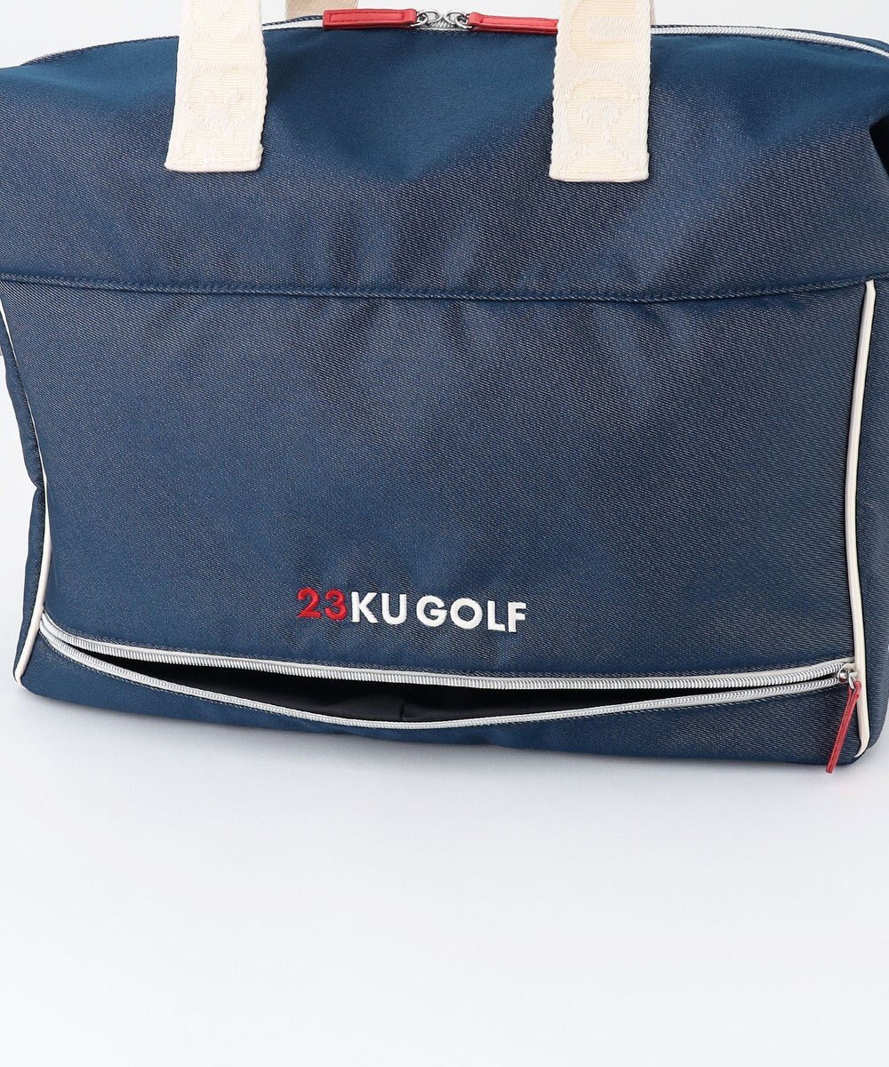23区GOLF シューズ収納付【UNISEX】合皮×デニム調ボストンバッグ 