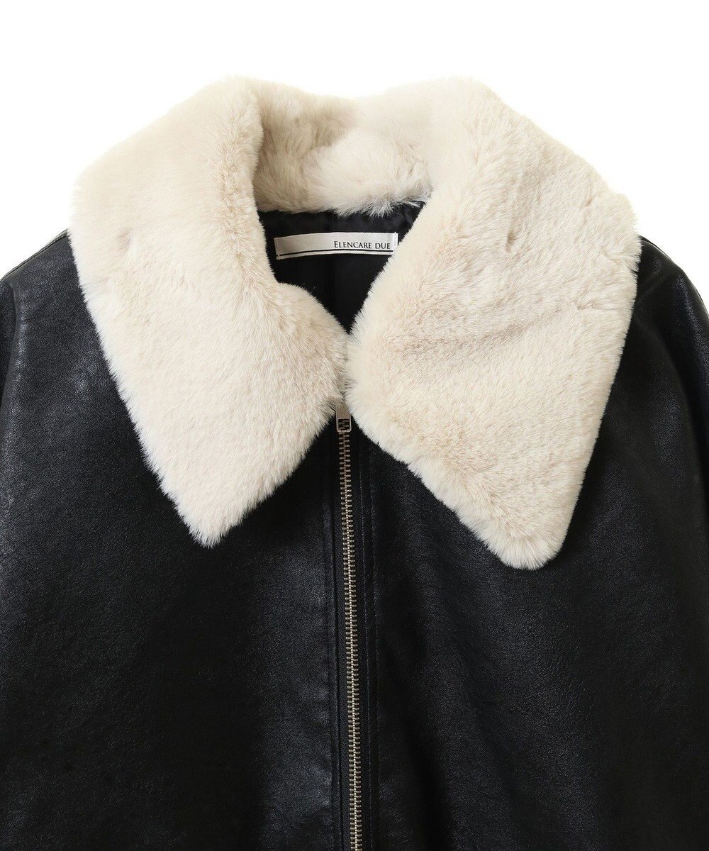 Green Parks ・ＥＬＥＮＣＡＲＥ　ＤＵＥフェイクレザーＺＩＰブルゾ 