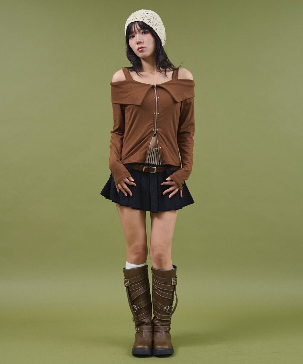 WEGO オフショルスタッズデザイントップ 