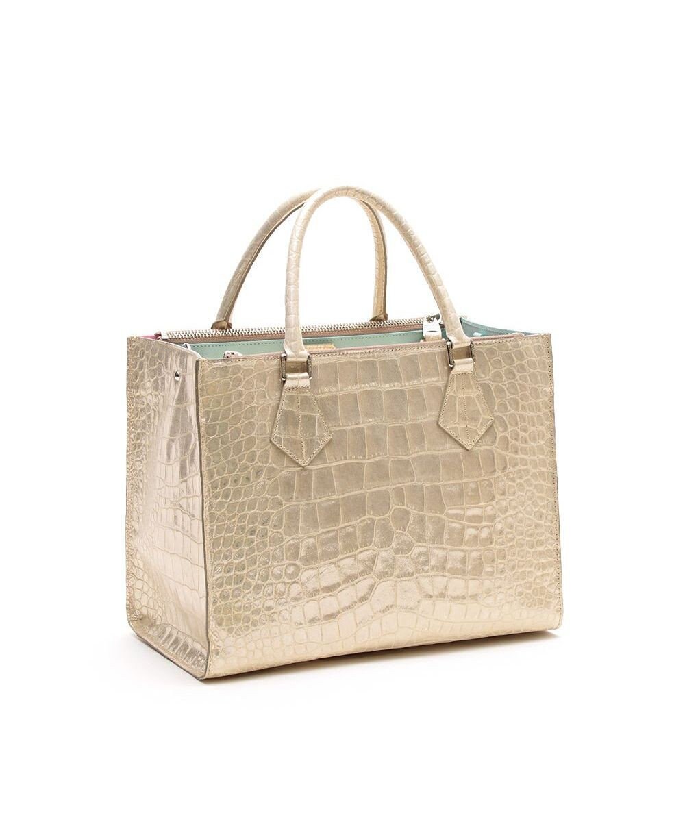 A.D.M.J. 【牛革】ヴィッテリグリシャムウェンディ/クリスタルソーイングWジップトート28cm 