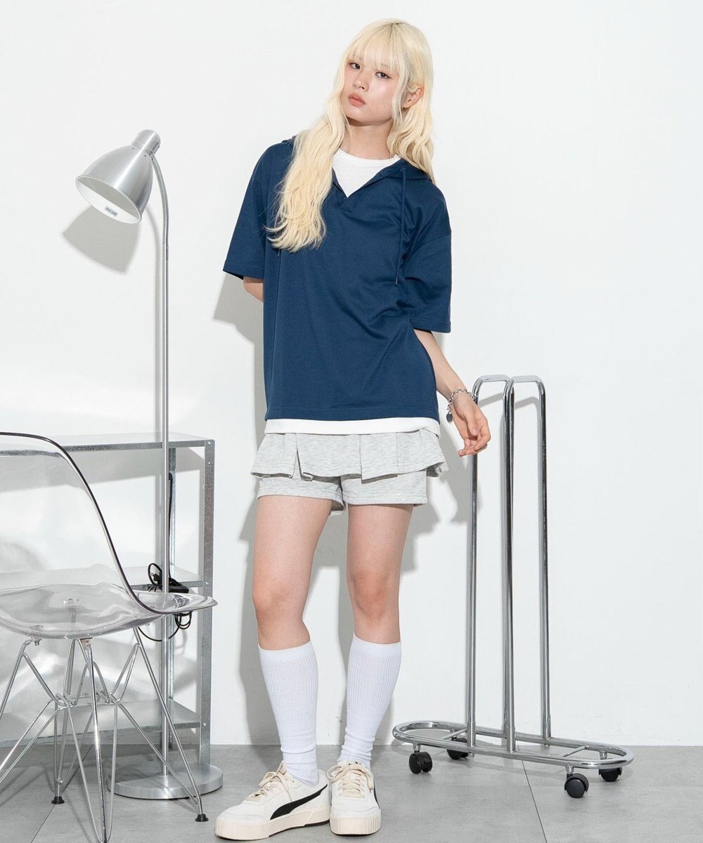WEGO 【ユニセックス着用ITEM】フェイクレイヤードTパーカー 