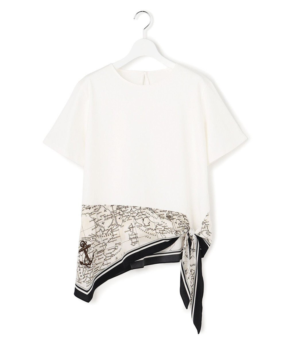 23区 S 【先行予約】スカーフコンビジャージー ウエストデザイン カットソー 