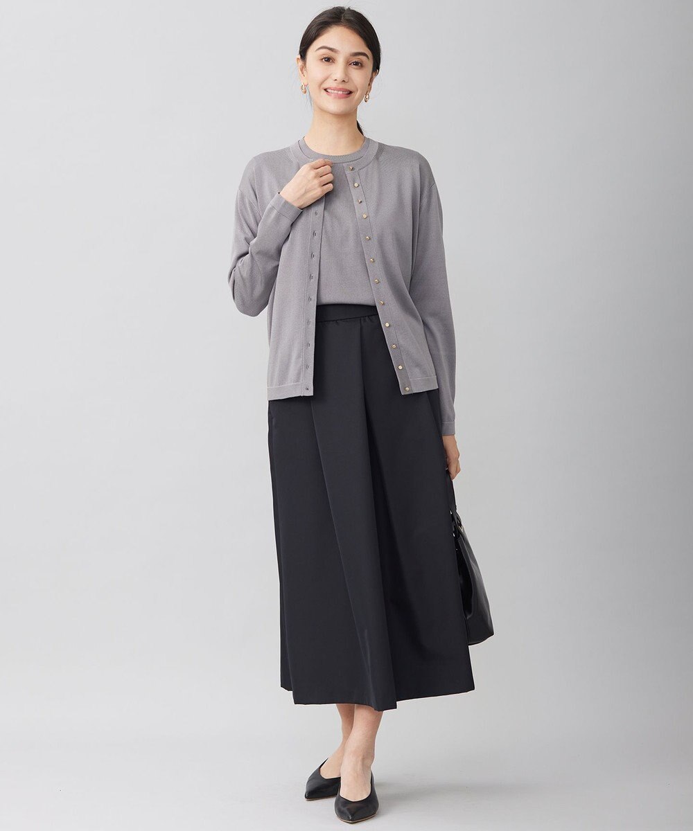 自由区 L 【アンサンブル対応・洗える】シャインハイゲージ カーディガン 