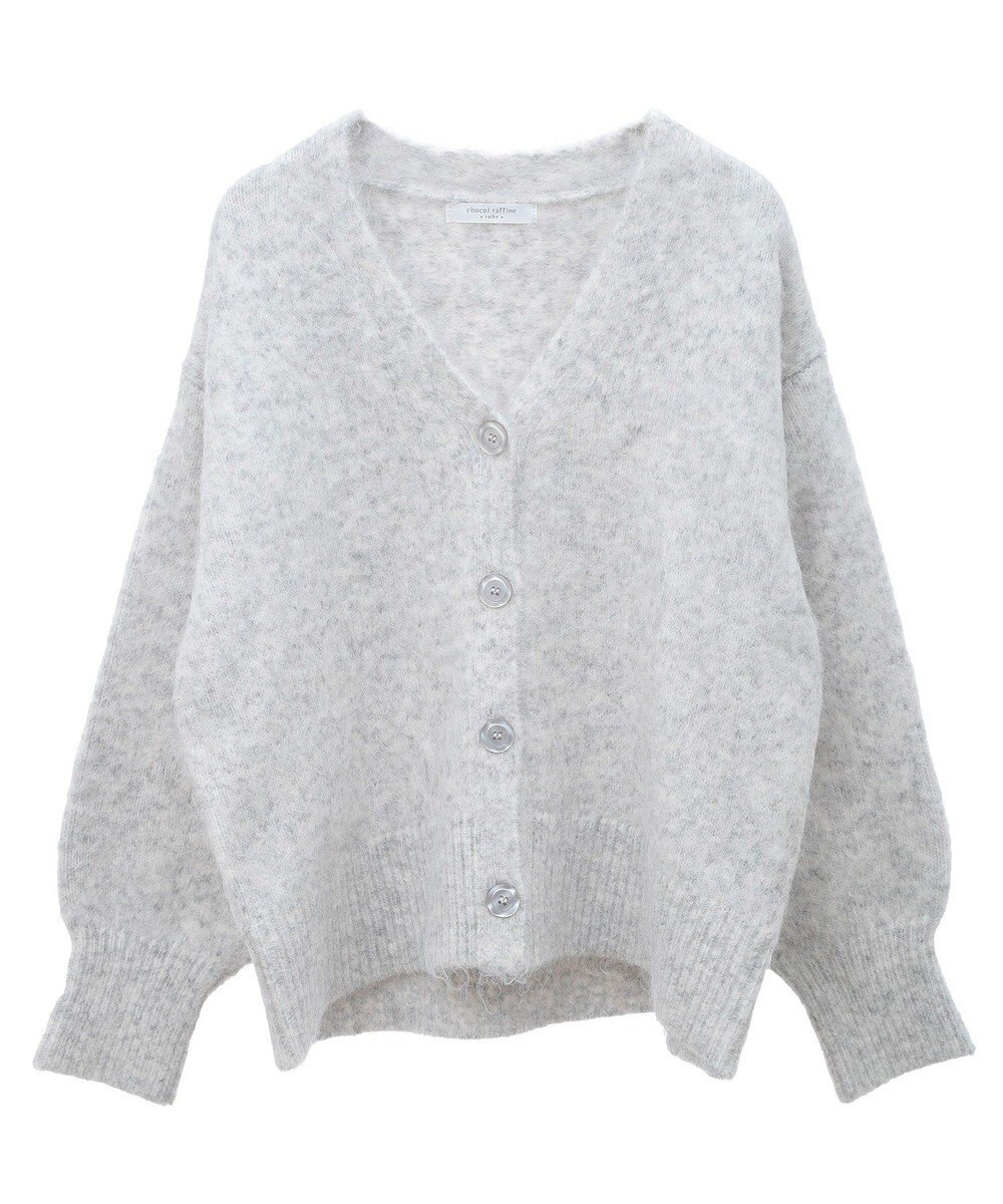 Green Parks 毛ふきシャギーＶネックカーディガン 