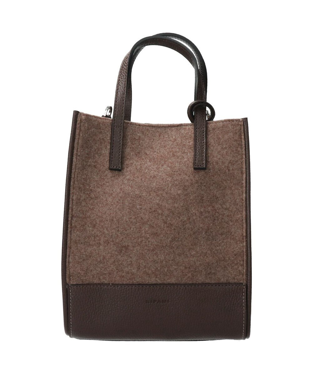 INTER-CHAUSSURES 【RIPANI】レザーハンドルフェルトバッグ 