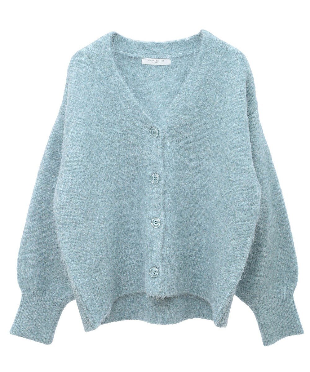 Green Parks 毛ふきシャギーＶネックカーディガン 
