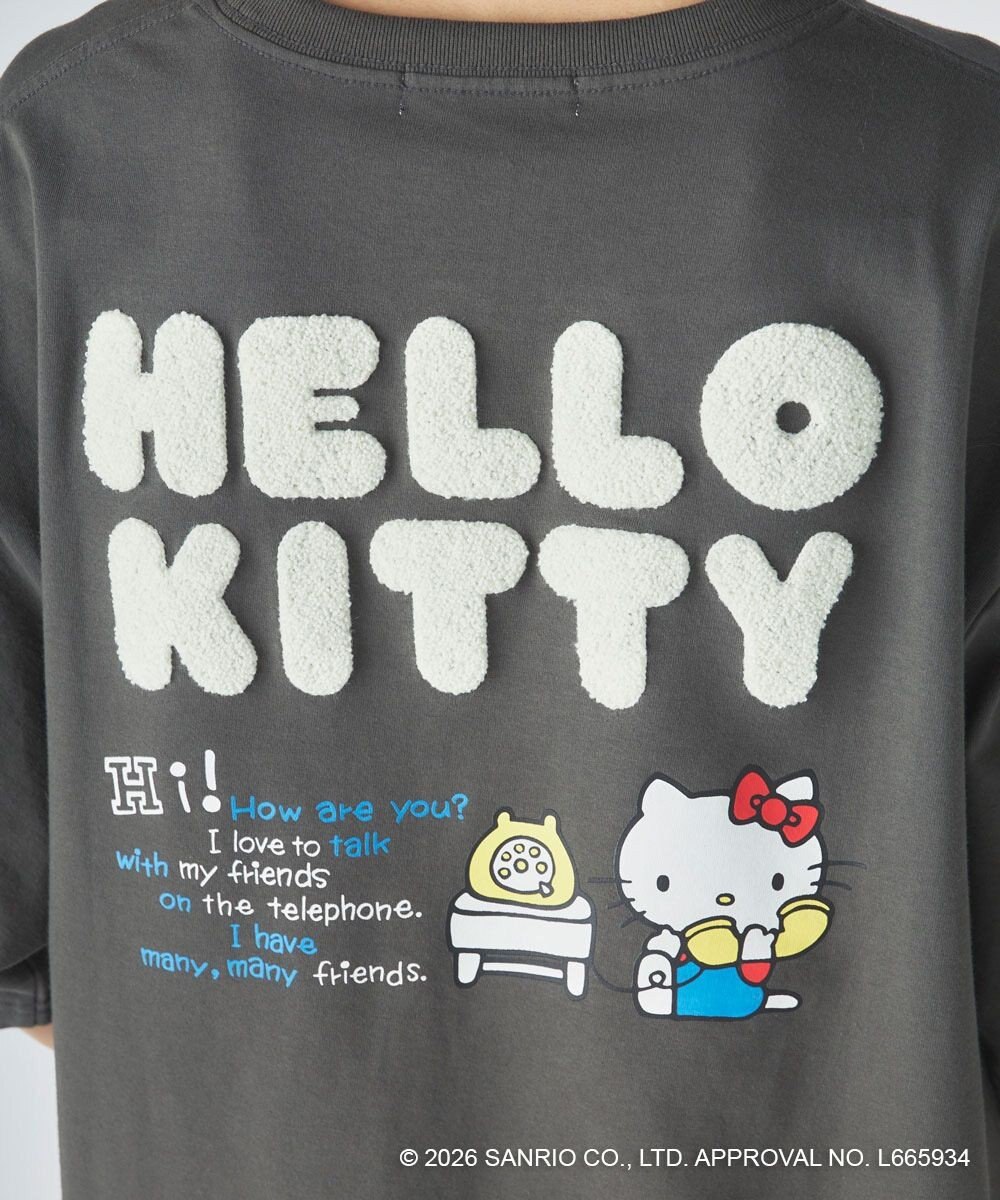 OP／FILA 【Ocean Pacific×ハローキティ】サガラ刺しゅうビッグTシャツ 