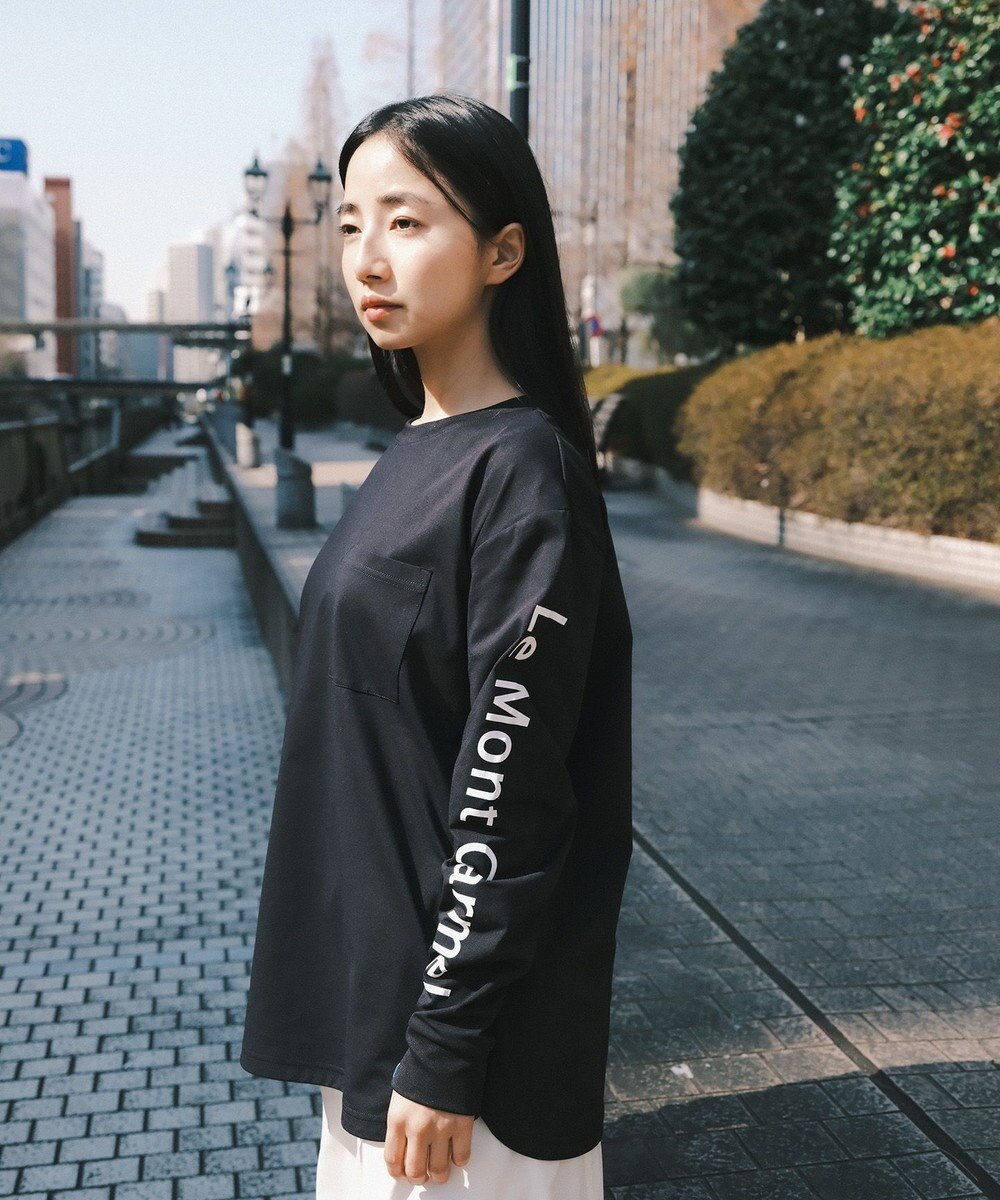 SHARE PARK LADIES 【UNISEX】吸水速乾 ショルダーロゴロングスリーブTシャツ（S・Mサイズ） 