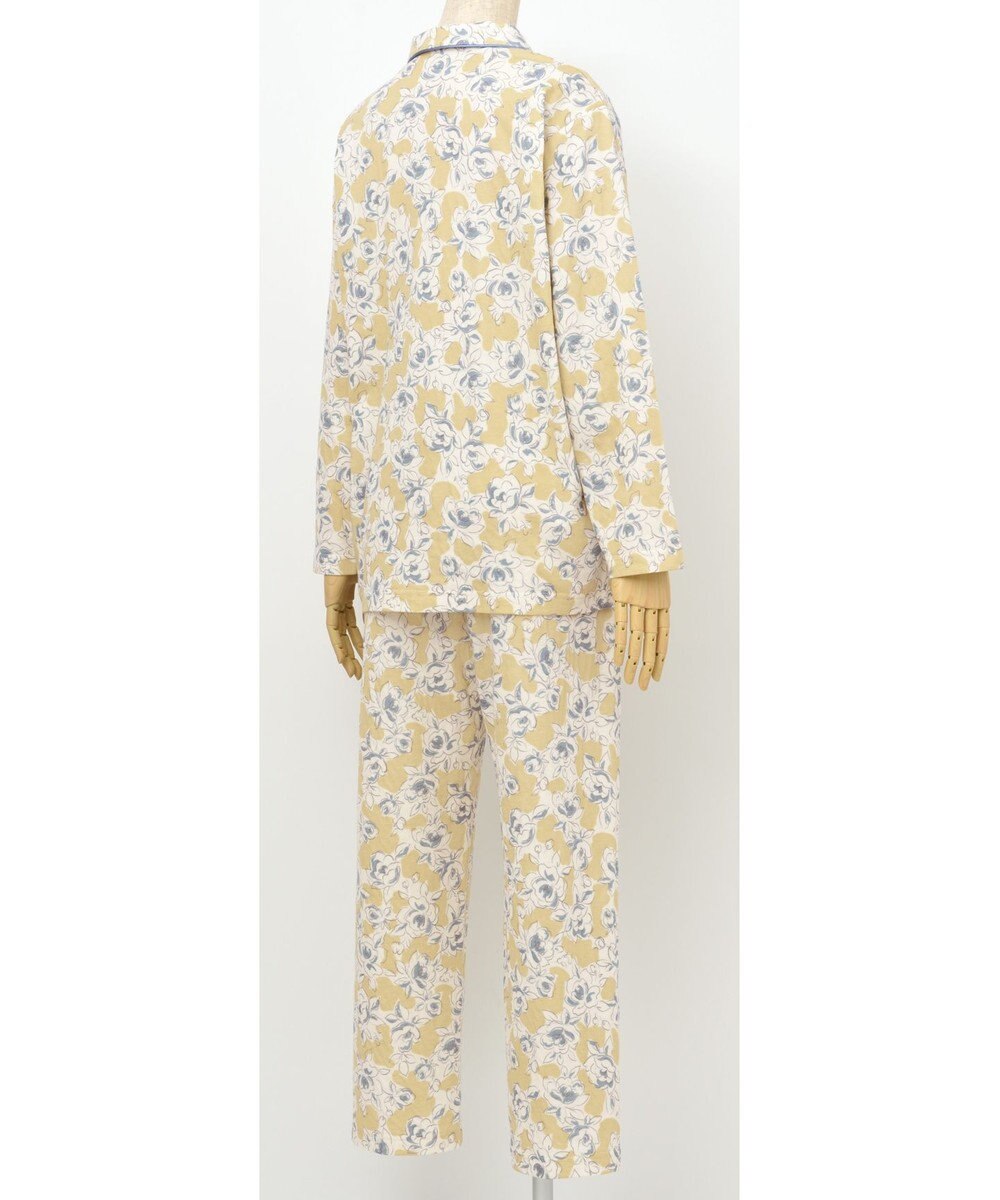 Wing パジャマ 長袖 長ズボン 綿100％(肌側) ふんわりやわらか素材 保温性 ゆったりシルエット シャツタイプ レディース EP5067 ウイング／ワコール 