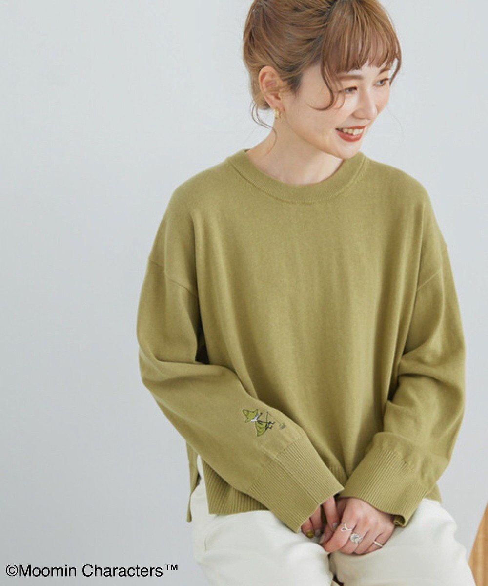 AMERICAN HOLIC Moomin 袖刺繍ニットプルオーバー 
