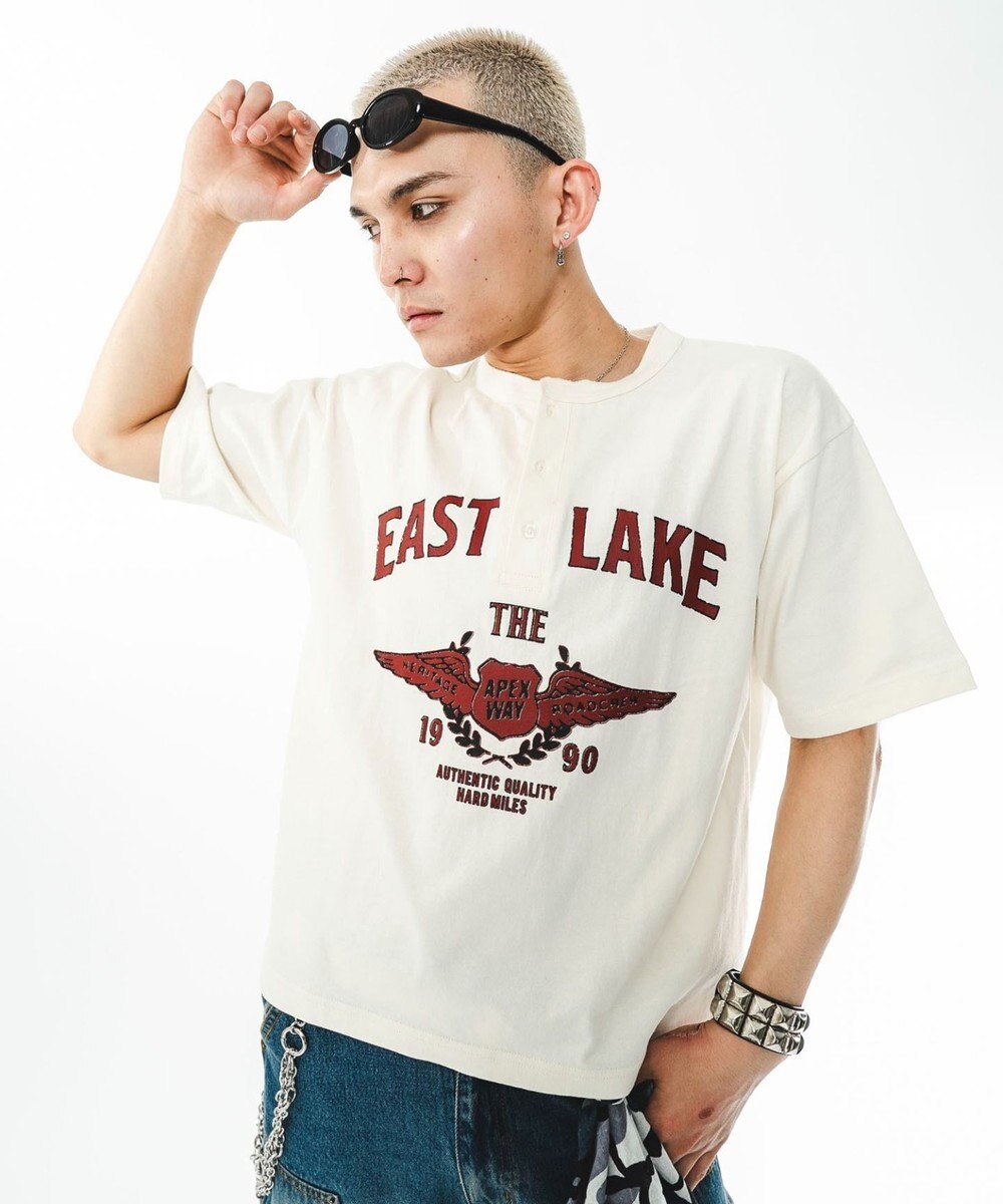 WEGO 【ユニセックス着用ITEM】グラフィックヘンリーネックT（SS） 
