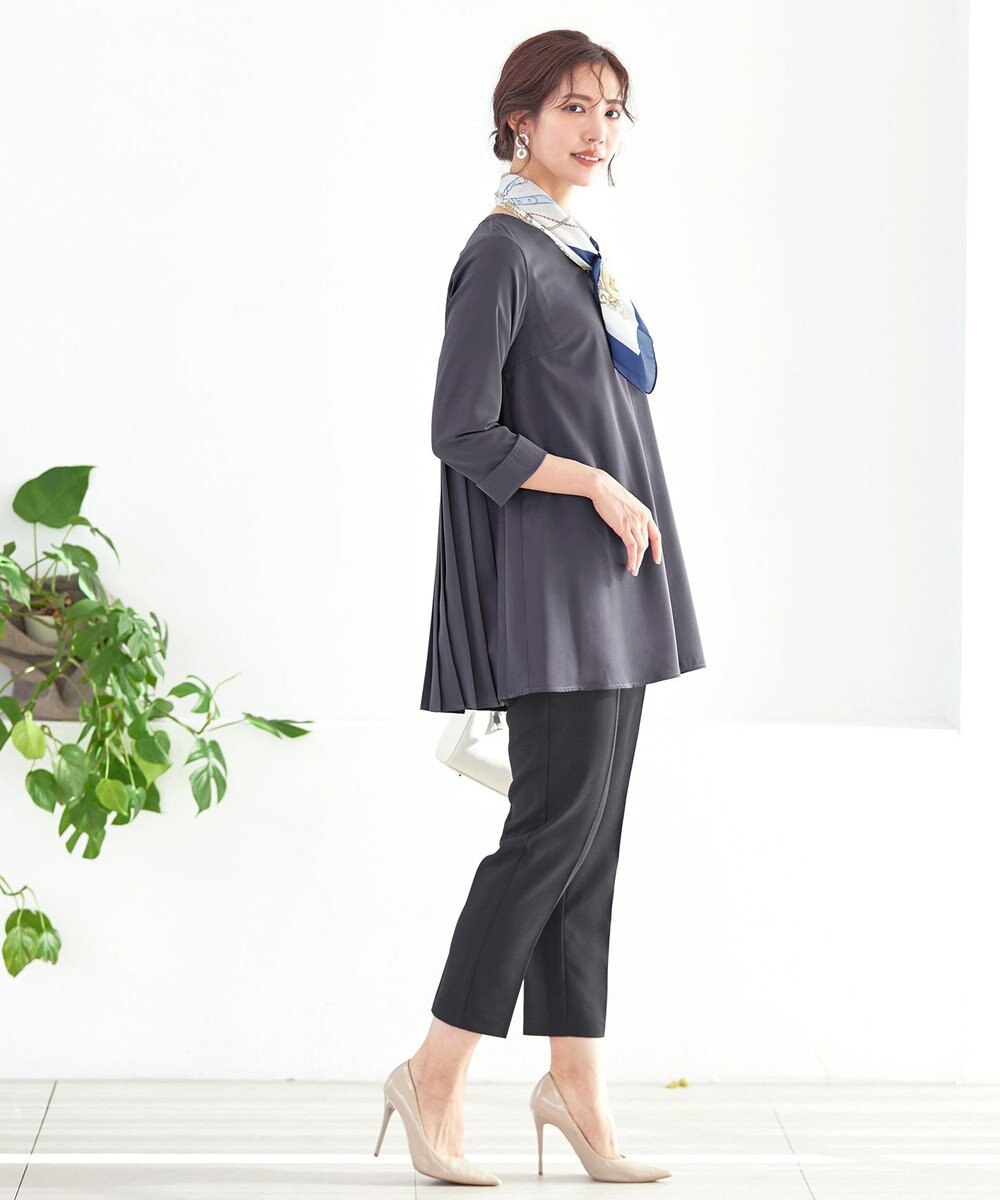 Tiaclasse 【洗える】センタープレス テーパードパンツ 