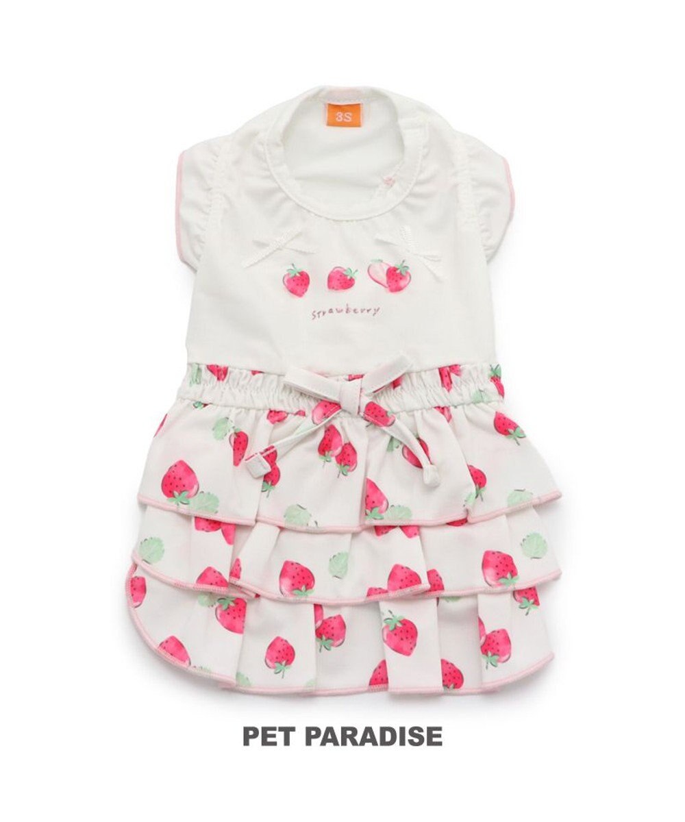 PET PARADISE 犬の服 春夏 ひんやり クール 接触冷感 虫除け 苺 ワンピース 【小型犬】クールマックスエコメイド 