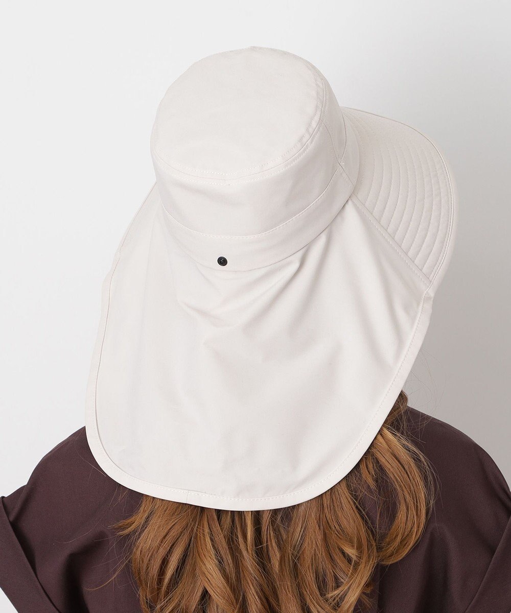 MOONBAT 【遮光100％/遮熱/UVカット】PAUL&JOE ACCESSOIRES(ポール&ジョー）後ろ垂れ 広つばハット 帽子 サイズ調整可能 手洗い可能 