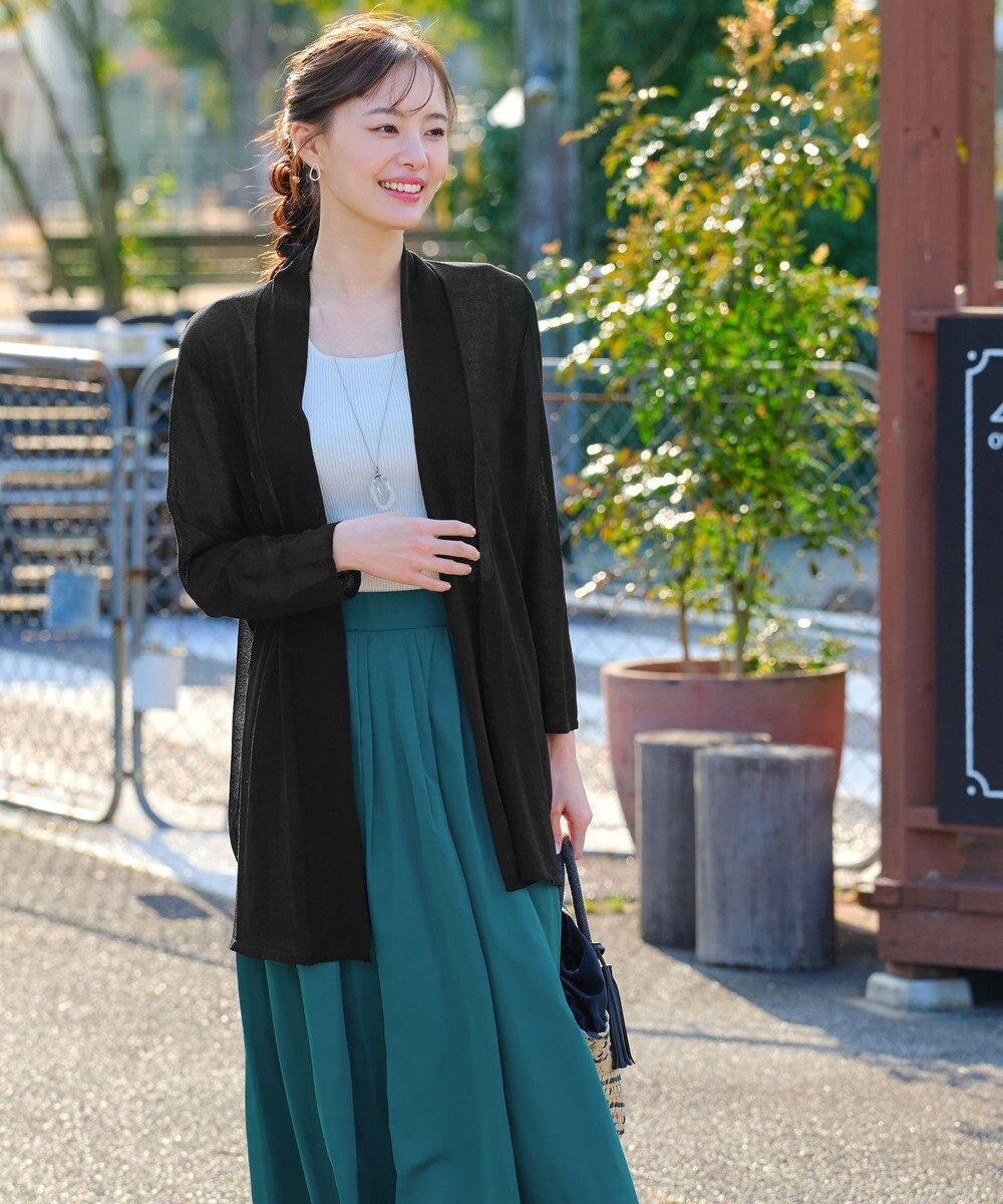 Tiaclasse L 【新色追加・UVケア・接触冷感】ロングトッパーカーディガン 