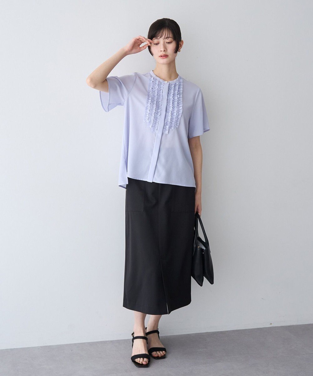 YECCA VECCA フリルデザインブラウス 