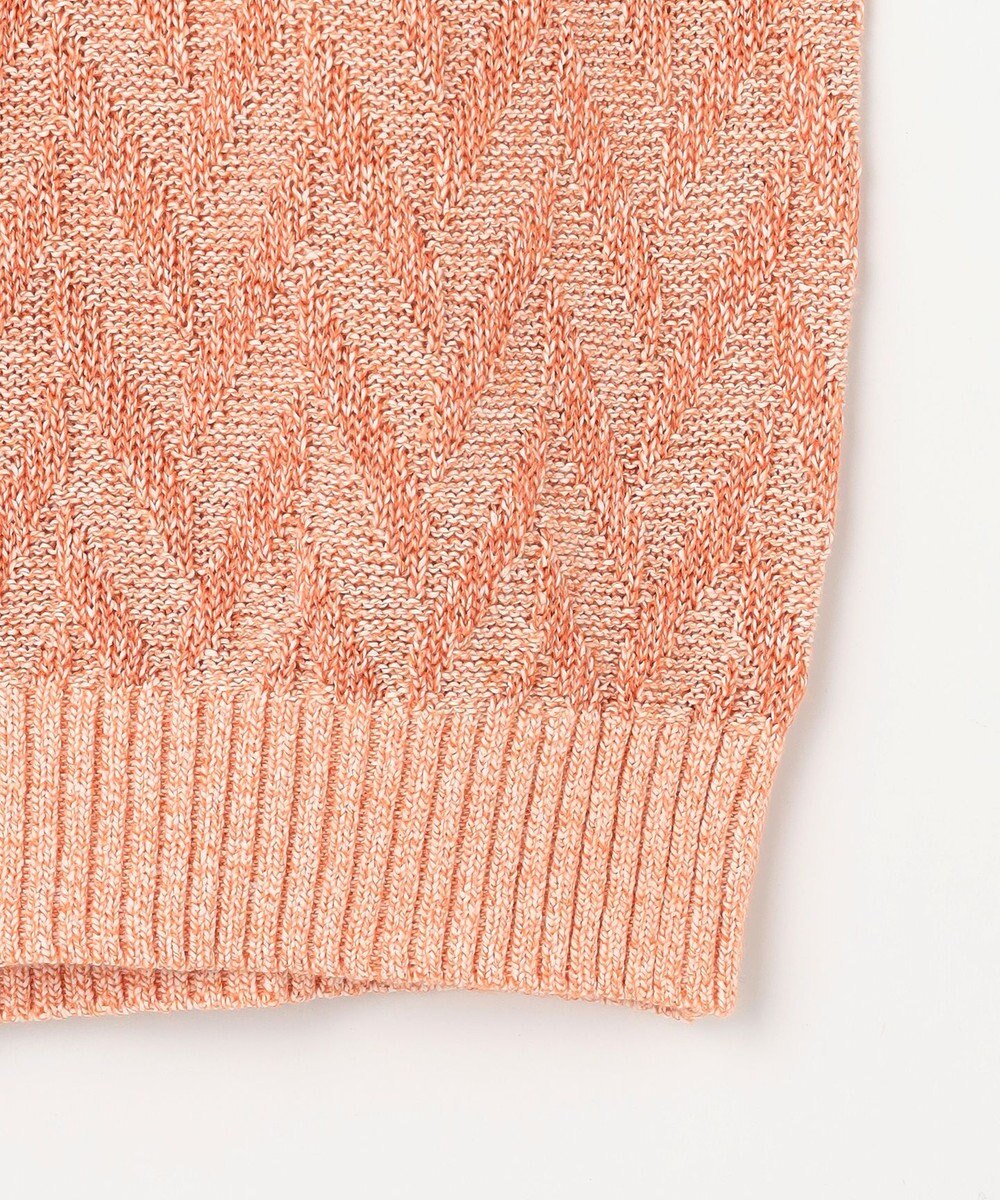 JOSEPH ABBOUD 【キングサイズ・エコ素材和紙使用・日本素材】和紙杢メッシュクルーネック ニット 