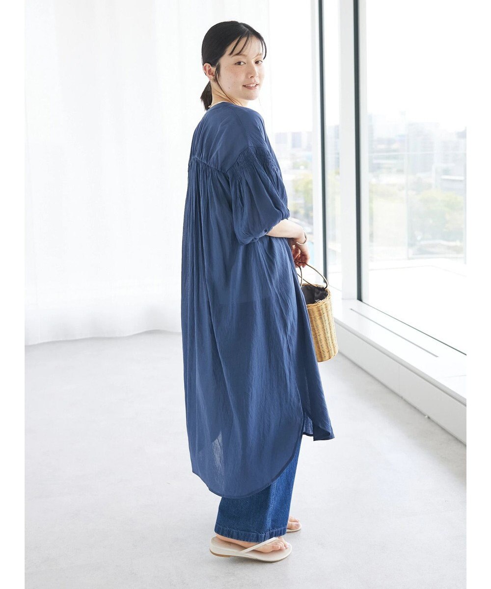 CRAFT STANDARD BOUTIQUE ウ゛ィンテージボイル袖シャーリングワンピース 