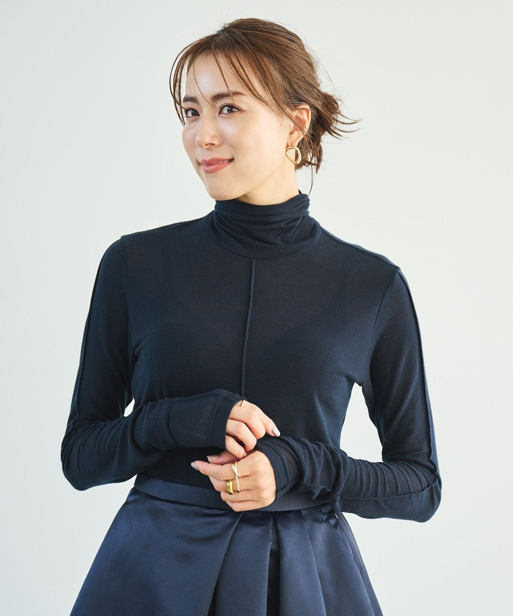 新品未使用【#Newans】値下げ〈笹川友里さんコラボ〉ペプラムジレ ネイビー Newans 笹川友里さんコラボ ペプラムジレ 新品未使用 2025SS商品