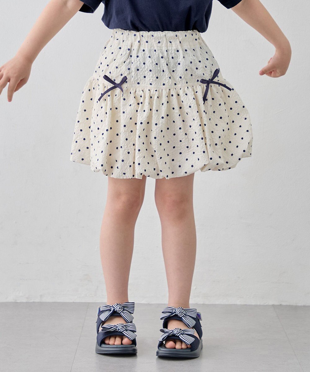 ANY KIDS 【洗濯機可能】バルーン ドットスカート 