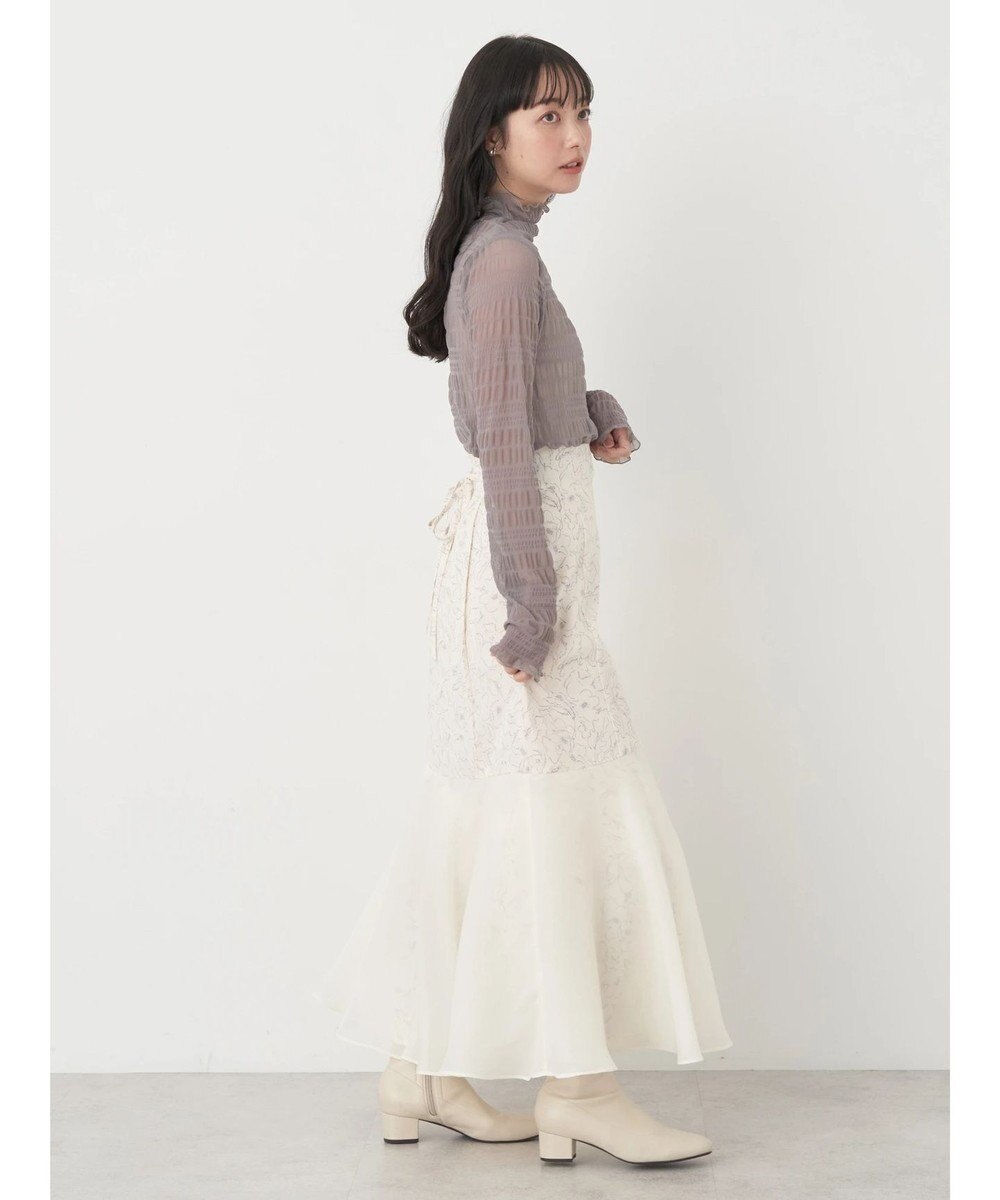 earth music&ecology ジャガードシャーリングシアートップス 