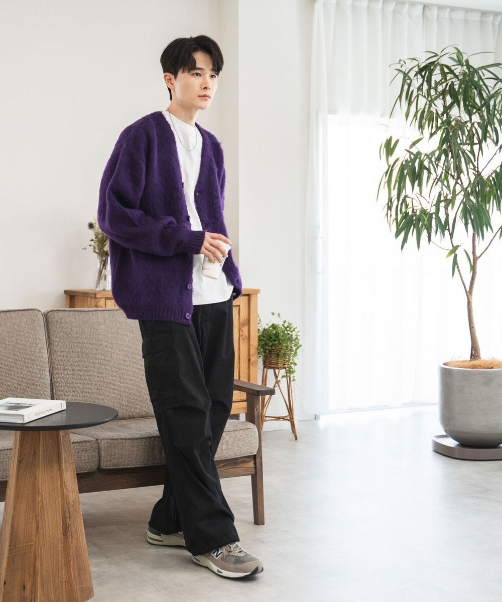 WEGO モヘアライクBIGカーディガン 