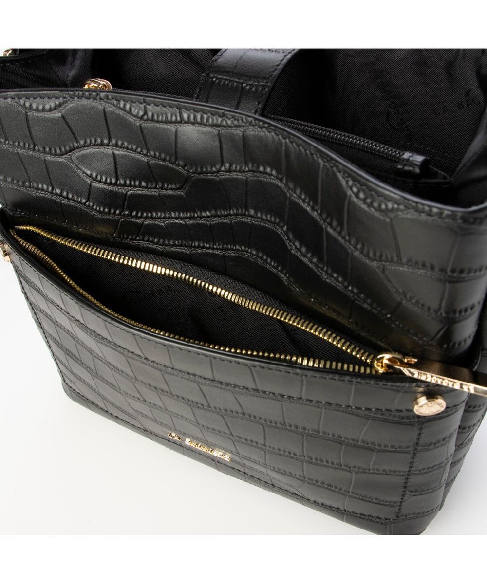 LA BAGAGERIE クロコエンボス2WAYバッグ 