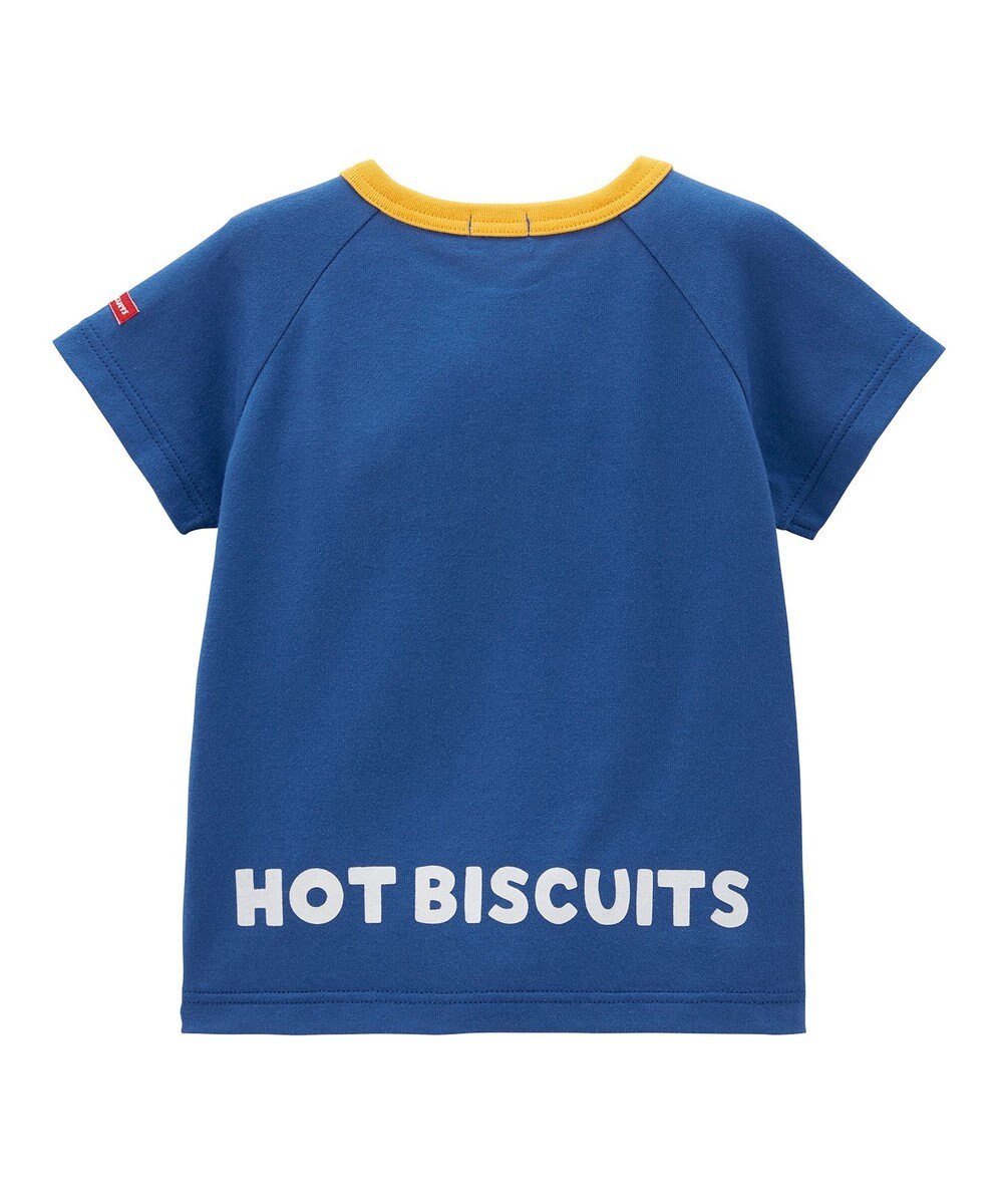 MIKI HOUSE HOT BISCUITS 【70-110cm】 顔ドン ラグラン半袖Tシャツ 