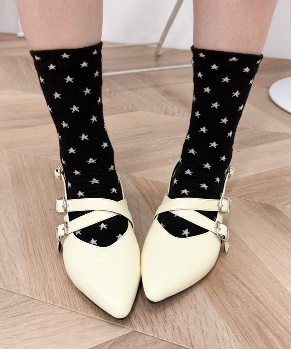 WEGO スター総柄ソックス 