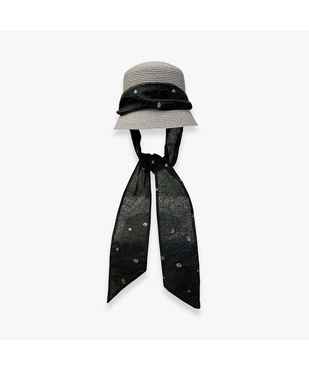 林八百吉商店 un chapeau  スカーフ付ペーパーハット 