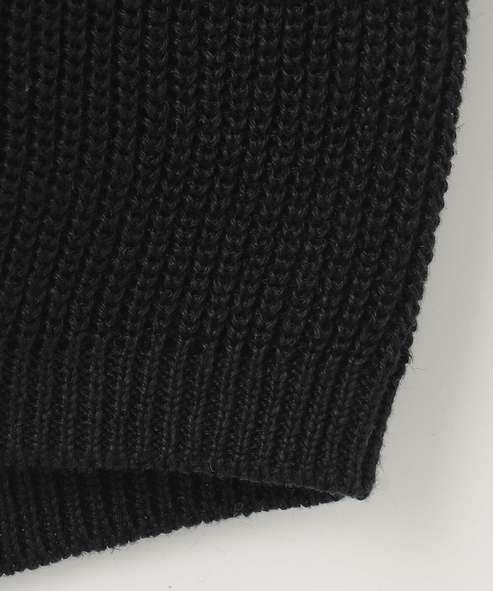 自由区 【XSサイズ～/洗える】リネンミドルゲージボートネック ニット 