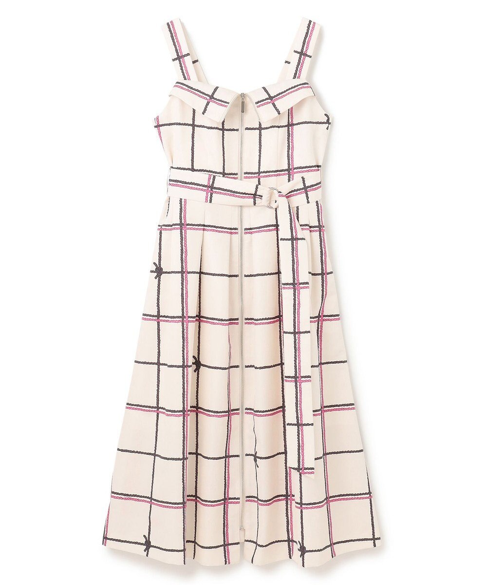 GRACE CONTINENTAL ロープチェックワンピース 