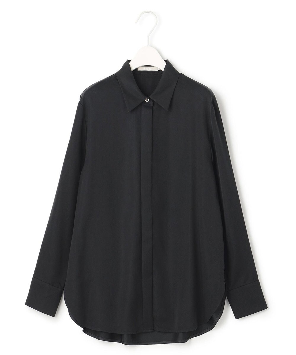 ICB 【洗える】 ルゼブフィブリルサテン シャツ 