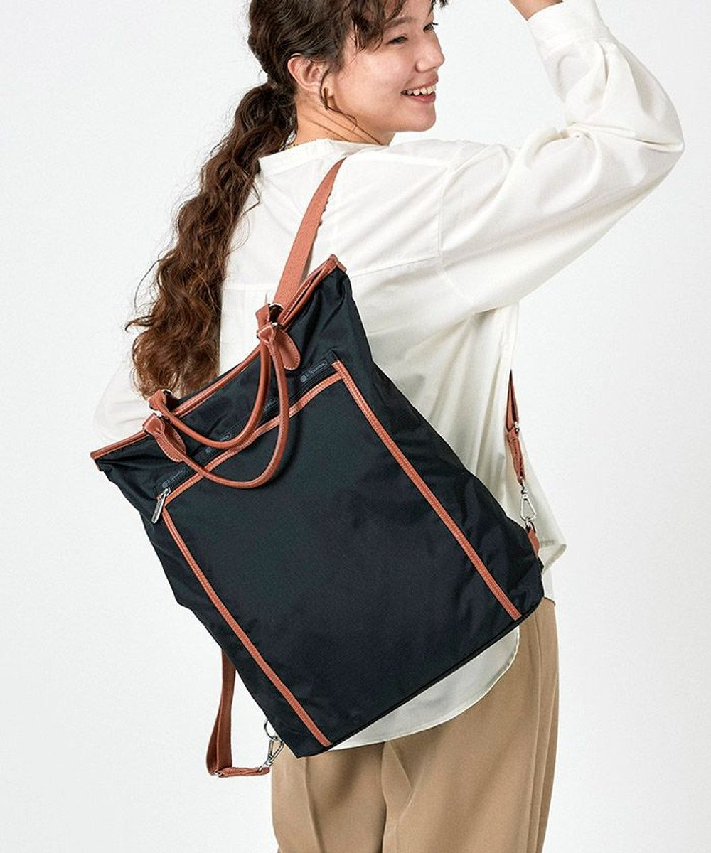 LeSportsac UPTOWN EVERYDAY TH BKPK/アップタウンブラック/チョコレート アップタウンブラック/チョコレート