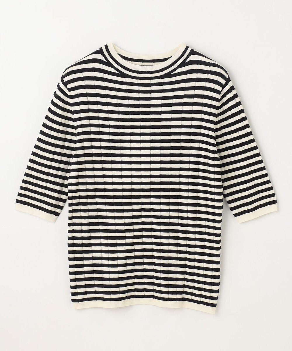 ANY リブボーダーニット 