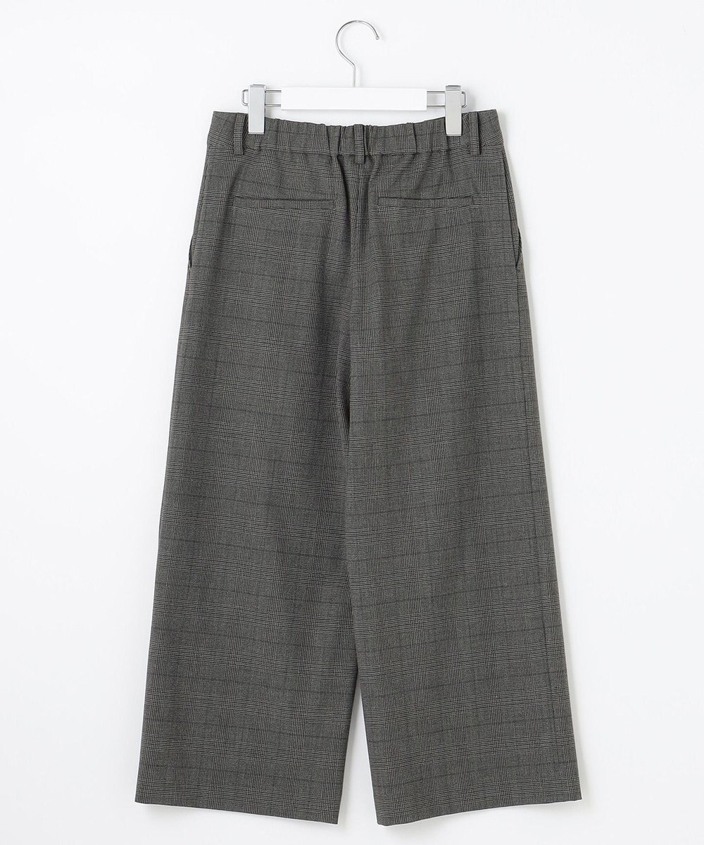 J.PRESS LADIES S 【洗える】アルガンシルクチェック ワイドパンツ 