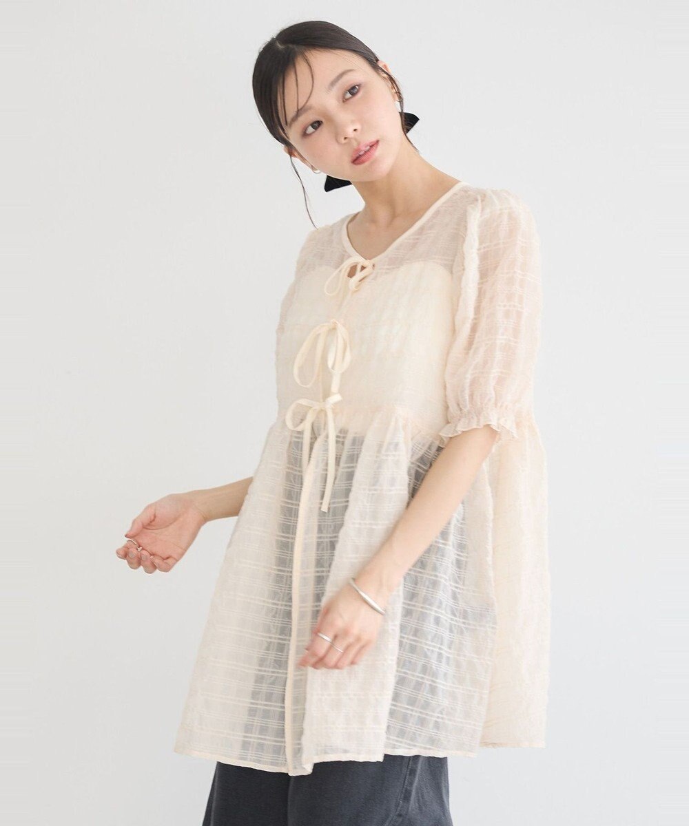 earth music&ecology シアーパフチュニック 