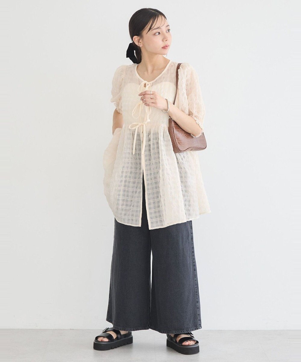 earth music&ecology シアーパフチュニック 