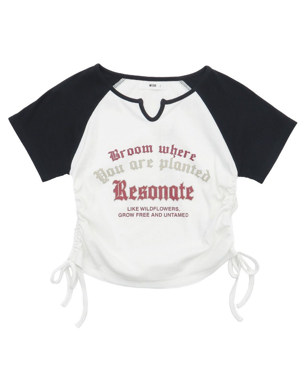 WEGO キーネックサイドレースアップちびT 