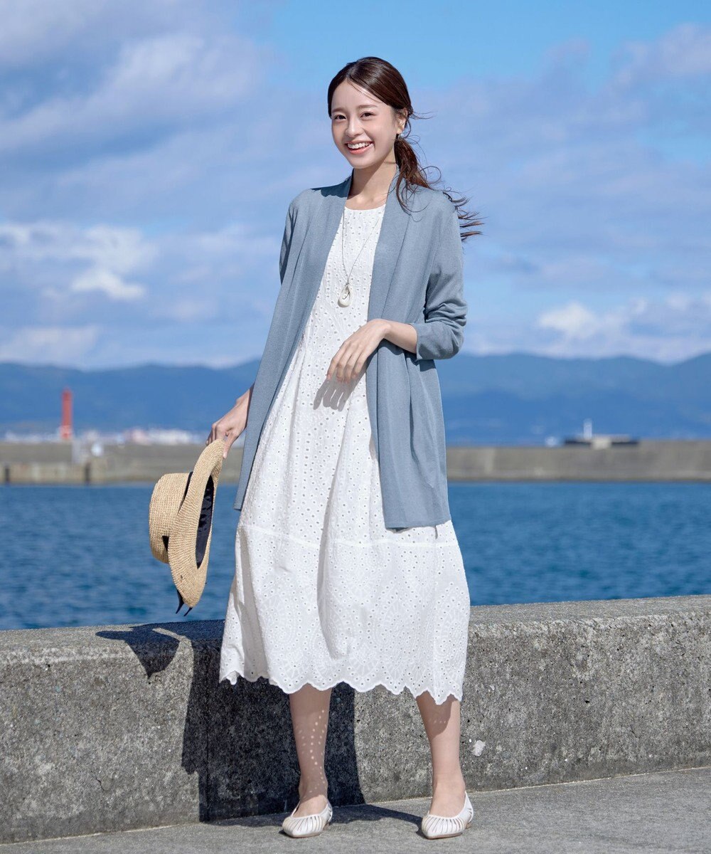 Tiaclasse L 【新色追加・UVケア・接触冷感】ロングトッパーカーディガン 