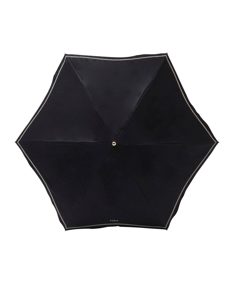 MOONBAT FURLA(フルラ) 晴雨兼用日傘 折りたたみ傘 ジッパー刺繍 1級遮光 遮熱 UV 