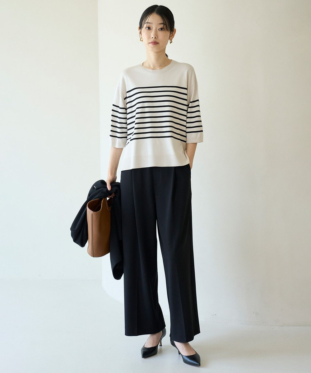 UNFILO 【11サイズ展開】 BEAUTY MOVE タックワイドパンツ 