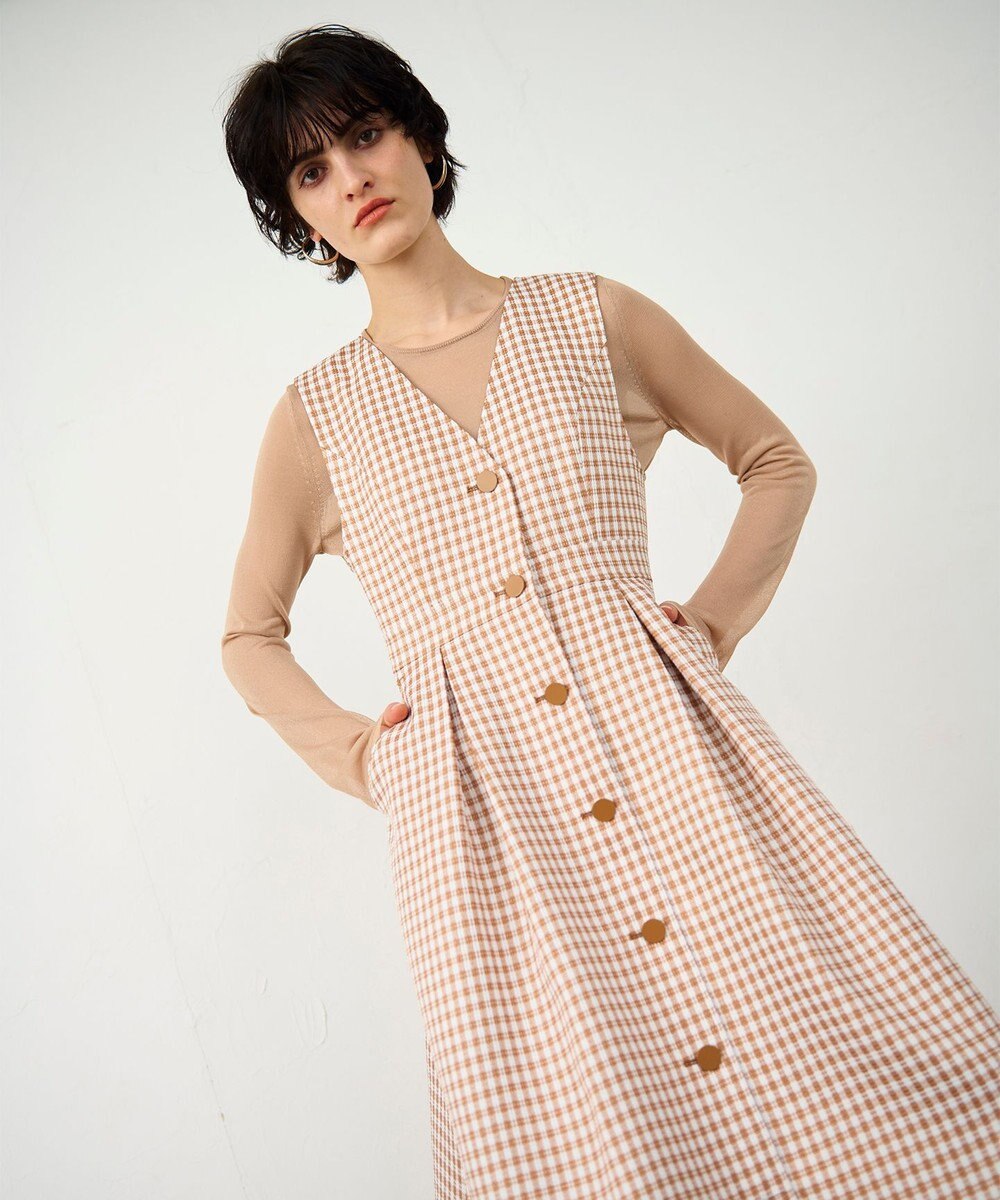 GRACE CONTINENTAL チェックジャンパースカート 