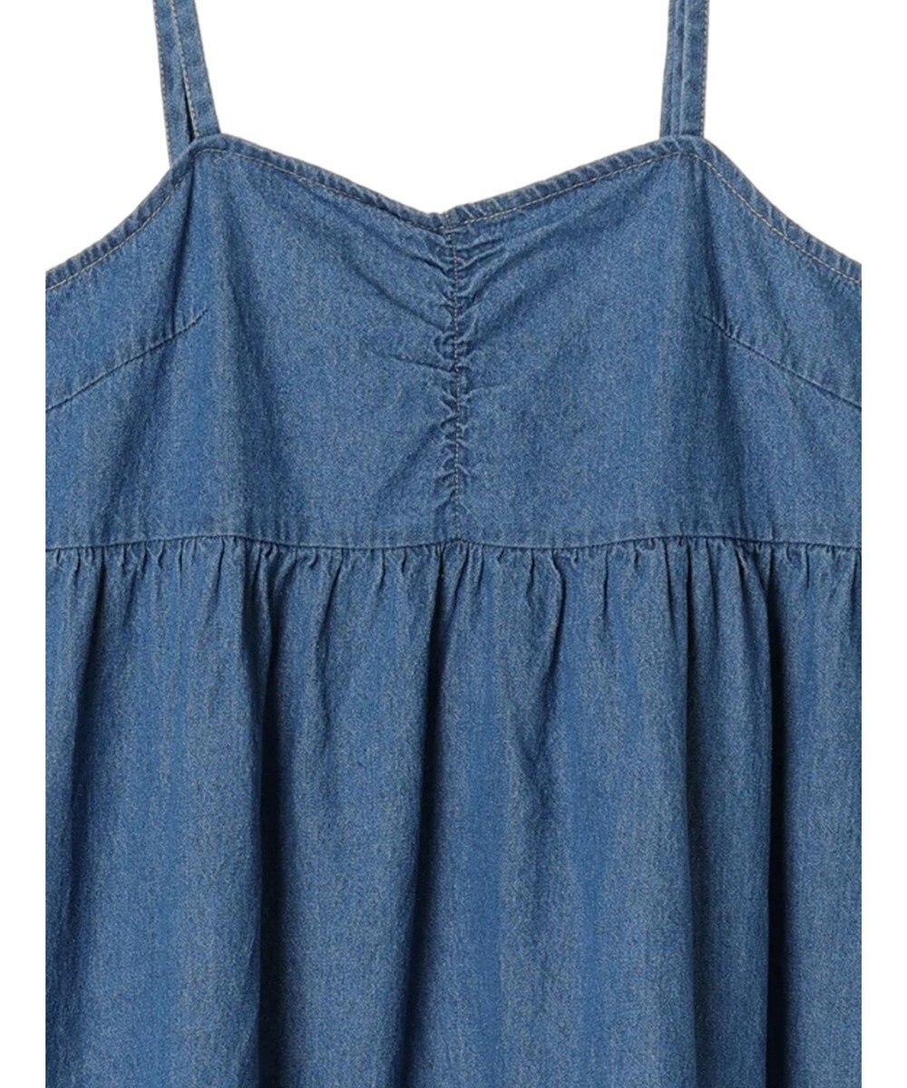 earth music&ecology デニムバックレースアップワンピース 