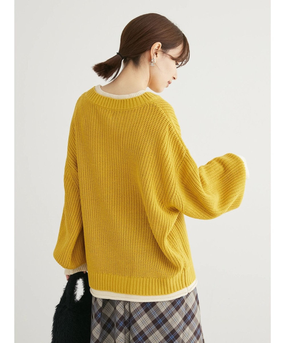 Green Parks ・Ｐｅｔｉｔ　Ｆｌｅｕｒ　レイヤード風ハイショクニット 