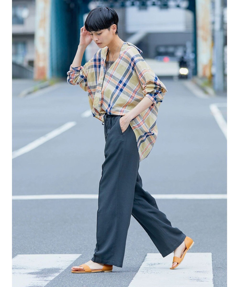 AMERICAN HOLIC リネンブレンドワイドイージーパンツ 