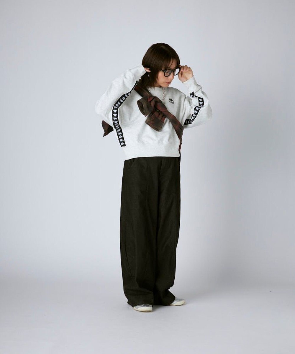 OP／FILA 【Kappa】ショート丈 ドロップショルダー 裏毛スウェット 