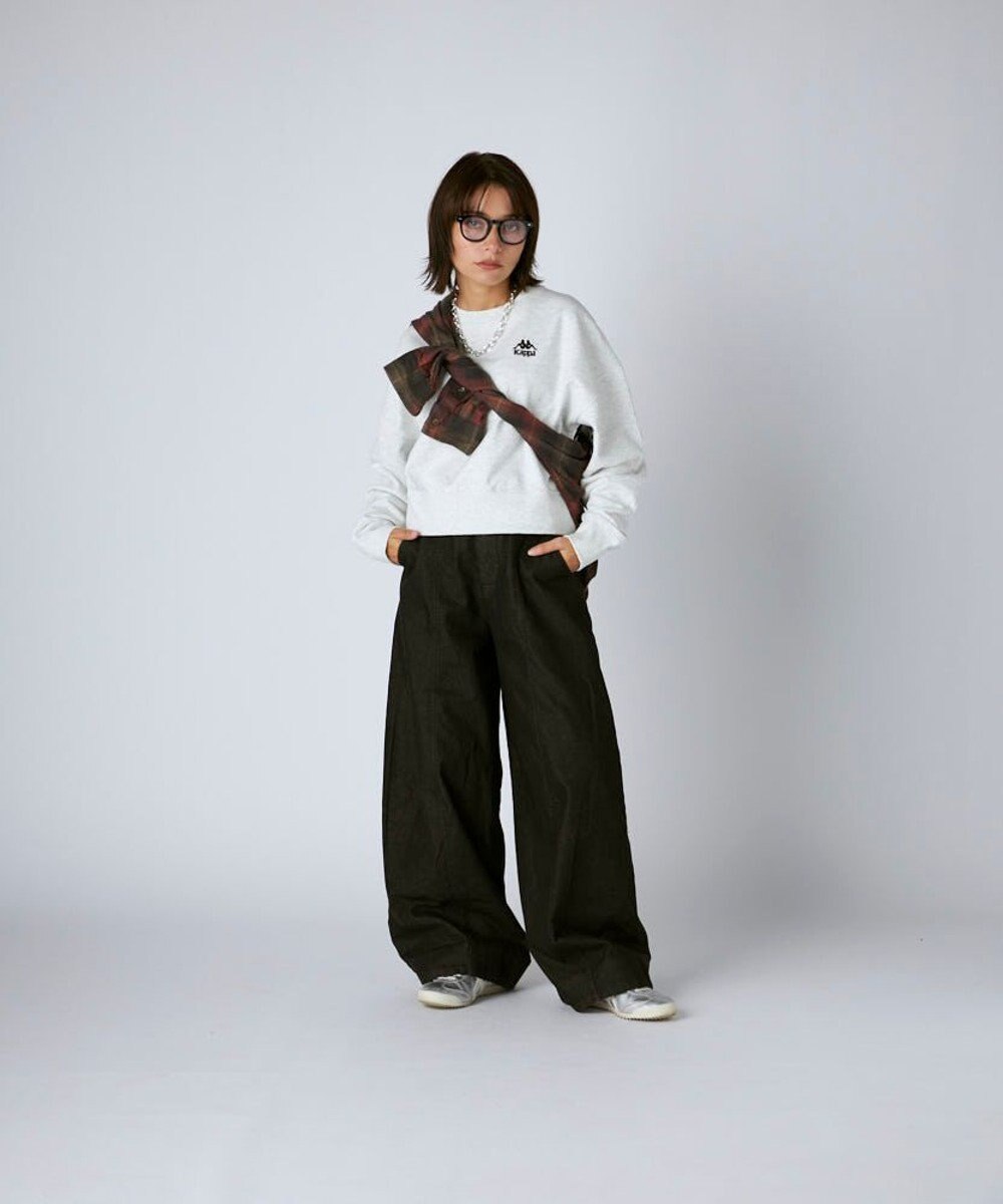 OP／FILA 【Kappa】ショート丈 ドロップショルダー 裏毛スウェット 